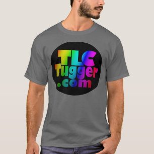 TLC Tugger Logo - regenboog in zwarte ovaal T-shirt