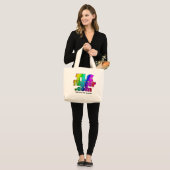 TLC Tugger Rainbow Tas, zijn lichaam Grote Tote Bag (Voorkant (model))