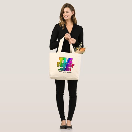 TLC Tugger Rainbow Tas, zijn lichaam Grote Tote Bag (Voorkant (model))