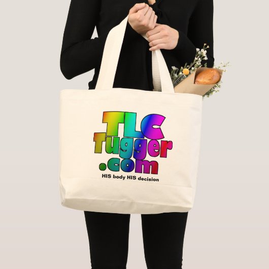 TLC Tugger Rainbow Tas, zijn lichaam Grote Tote Bag (Voorkant (product))