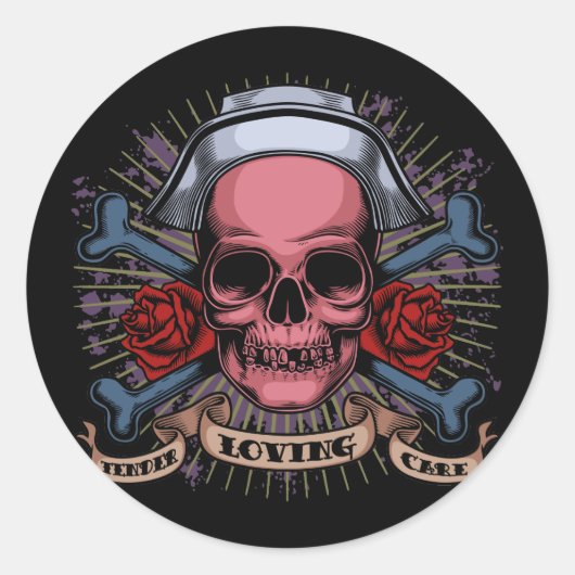 TLC Zenuwhuid Ronde Sticker (Voorkant)