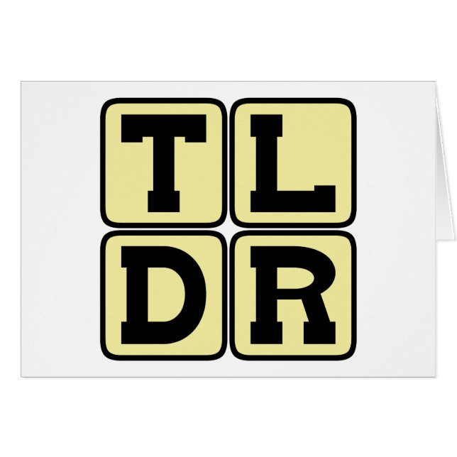 TLDR Te lang; heb het niet gelezen TL;DR Interneta (Voorkant Horizontaal)