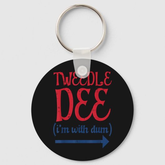 Tle Dee Met Dum Halloween Matching Kostuum Vrouwen Sleutelhanger (Voorkant)