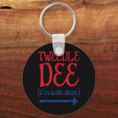 Tle Dee Met Dum Halloween Matching Kostuum Vrouwen Sleutelhanger (Voorkant)