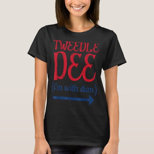 Tle Dee Met Dum Halloween Matching Kostuum Vrouwen T-shirt (Voorkant)