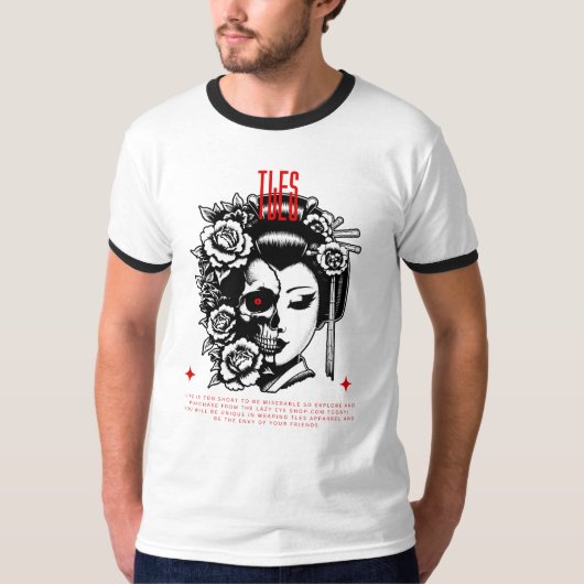 TLES Kabuki met Skull T-Shirt ontwerp (Voorkant)