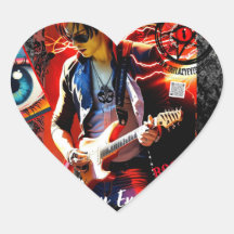 TLES Rocker Design hartvormige Sticker