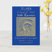 TLHS Class of 1969 Trojan Spirit 50th Reunion Kaart (Gele Bloem)