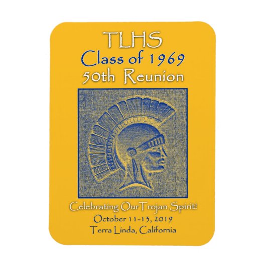 TLHS-klasse van Trojan Spirit 50th Reunion 1969 Magneet (Verticaal)