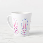 TLHS Klassieke Bunnies allemaal in een rij Latte Mok (Linkerhoek)