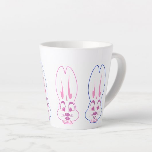 TLHS Klassieke Bunnies allemaal in een rij Latte Mok (Rechterhoek)