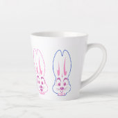 TLHS Klassieke Bunnies allemaal in een rij Latte Mok (Rechts)