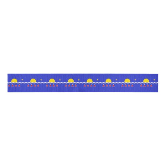 Tlicho Flag Ribbon Tlicho Nation Ribbon Grosgrain Lint (Voorkant)