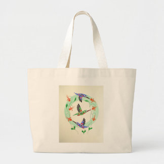 Tlingit Hummingvogels op een tas! Grote Tote Bag