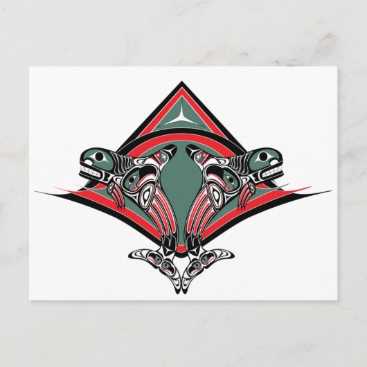 Tlingit Killer Whale & Eagle Briefkaart (Voorkant)