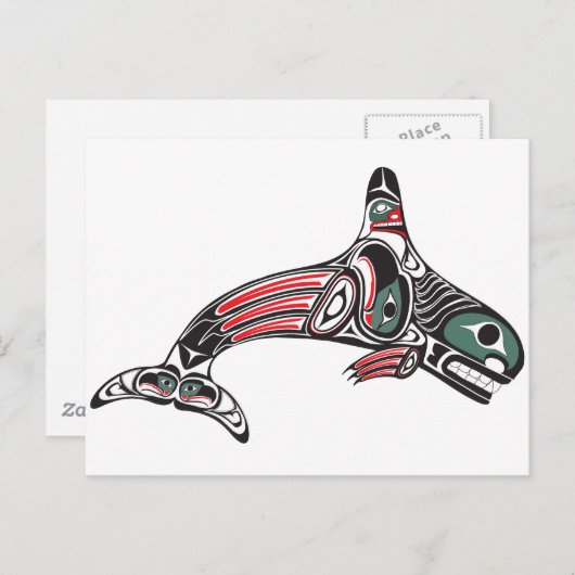 Tlingit Killer Whale & Eagle Briefkaart (Voorkant / Achterkant)