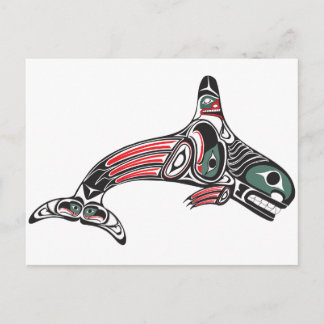 Tlingit Killer Whale & Eagle Briefkaart