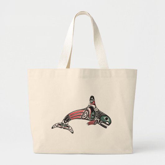 Tlingit Killer Whale & Eagle Grote Tote Bag (Voorkant)