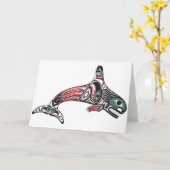 Tlingit Killer Whale & Eagle Kaart (Gele Bloem)