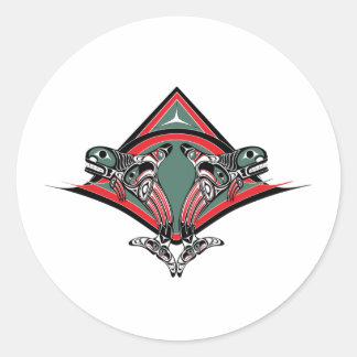 Tlingit Killer Whale & Eagle Ronde Sticker