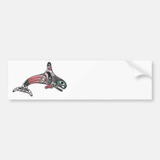 Tlingit Orka & Adelaar Bumpersticker (Voorkant)