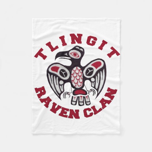 Tlingit Raven Clan Fleece Blanket Deken (Voorkant)