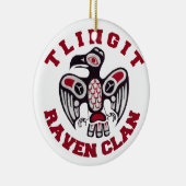 Tlingit Raven Clan keramisch sierlijk Keramisch Ornament (Rechts)