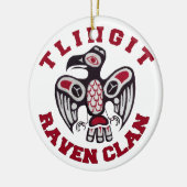 Tlingit Raven Clan keramisch sierlijk Ornament (Links)