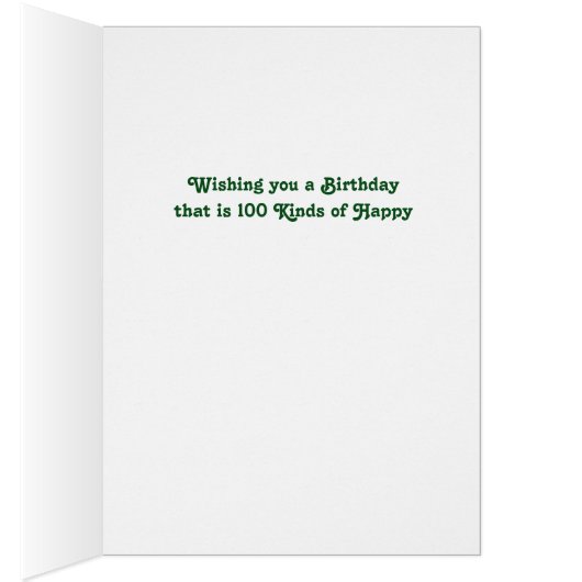 Tlip 100th Birthday Kaart (Binnen (Rechts))