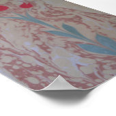 Tlip van gemarmerd papier poster (Hoek)