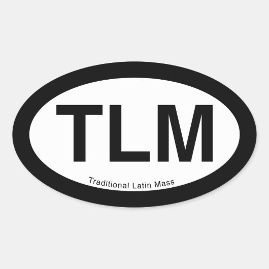TLM-Sticker (Traditional Latin Mass) Ovale Sticker (Voorkant)