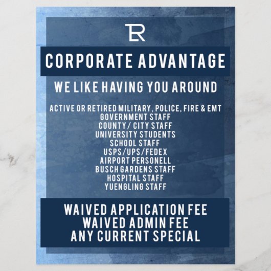 TLR Corporate Advantage Flyer (Voorkant)
