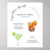 Tltgant Signature Drink Menu Trouwen Poster (Voorkant)