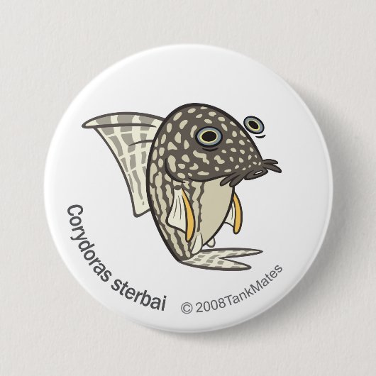TM-08-Corydoras sterbai Ronde Button 7,6 Cm (Voorkant)