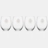 TM Lotus Flower Stemless Wine Glasses Wijnglas Zonder Voet (Achterkant)