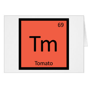 Tm - Tomaat Vrucht Chemie Periodiek Systeem Symboo