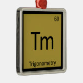 Tm - Trigonometrie Wiskunde Chemie Periodieke Tabe Metalen Ornament (Rechts)