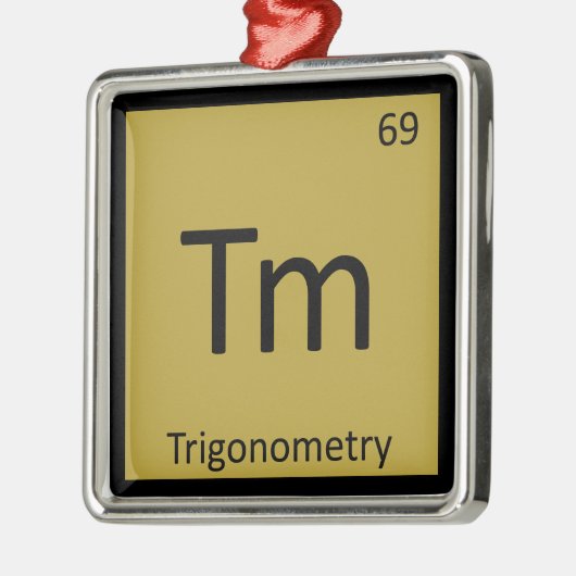 Tm - Trigonometrie Wiskunde Chemie Periodieke Tabe Metalen Ornament (Links)