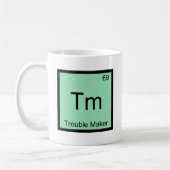 Tm - Trouble Maker Chemisch Element Symbool Grappi Koffiemok (Links)