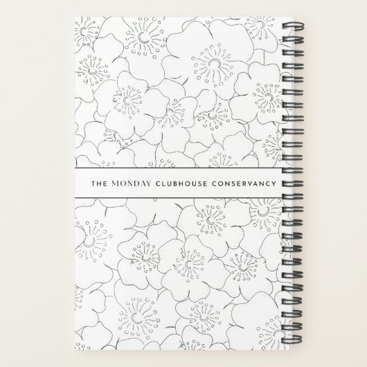 TMC White Floral Logo Planner (Achterkant)