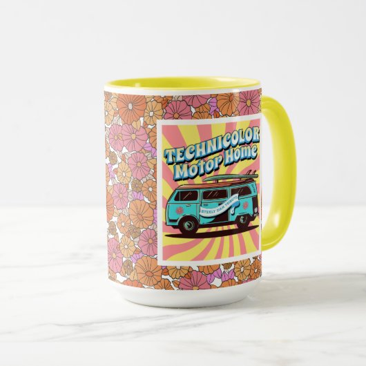 TMH Beach Van Flower Power Mok (Voorkant rechts)