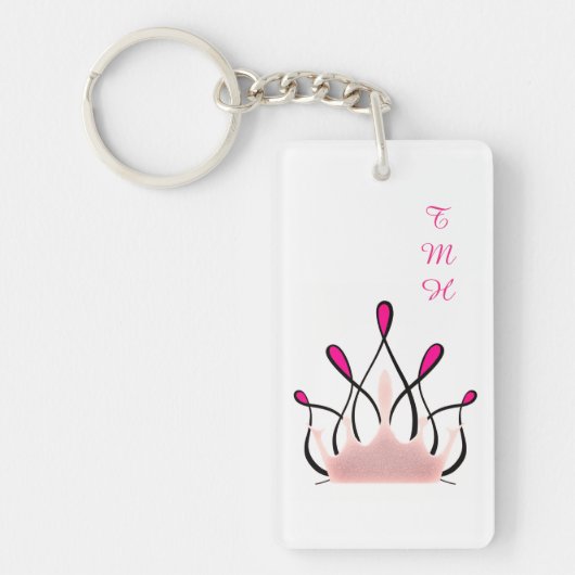 TMH COLLECTIE - Roze Acryl Sleutelhanger (Voorkant)