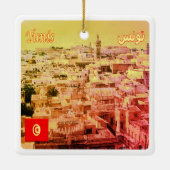 TN013 TUNIS, Tunesië, Afrika, Keramisch Ornament (Achterkant)