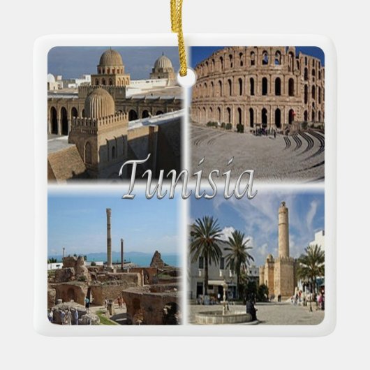 TN018 TUNESIË, Mozaïek, Afrika, Keramisch Ornament (Voorkant)