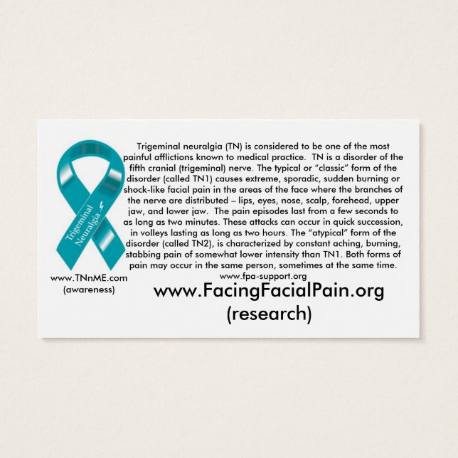 TN-informatiekaarten Visitekaartjes (Achterkant)