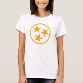 TN Stars Oranje op wit T-shirt (Voorkant)