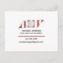 TN state flag business cards Briefkaart