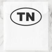TN Tennessee Ovale Sticker (Tas)