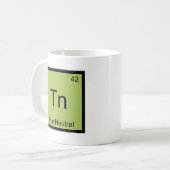 Tn - True Neutral Funny Chemistry Element Symbol T Koffiemok (Voorkant links)