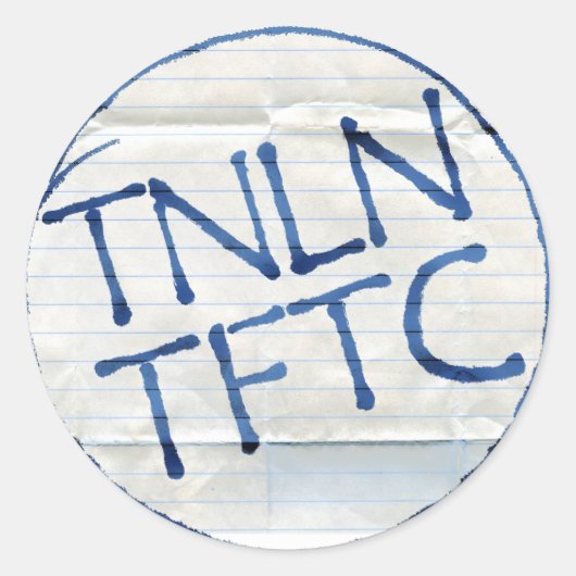 TNLN TFTC-stickers Ronde Sticker (Voorkant)